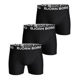Björn Borg 3P CORE SHORTS SOLID BLACK